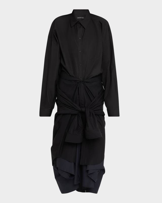 Maxi Patched Shirt Dress